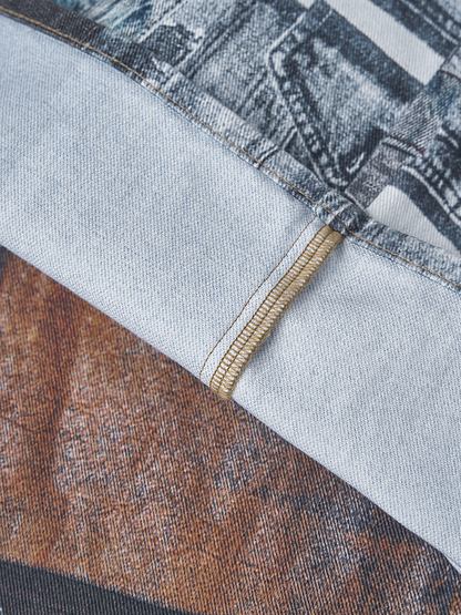 Digital Printed Creative Pattern Jeans