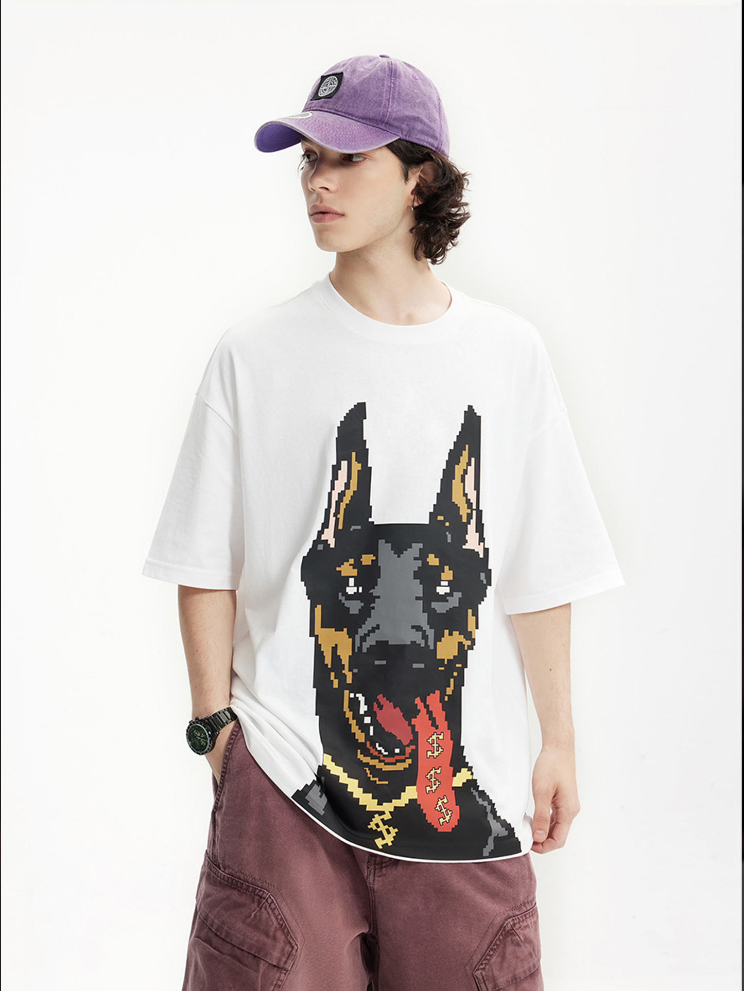 Glow-in-the-Dark Doberman Streetwear T-Shirt