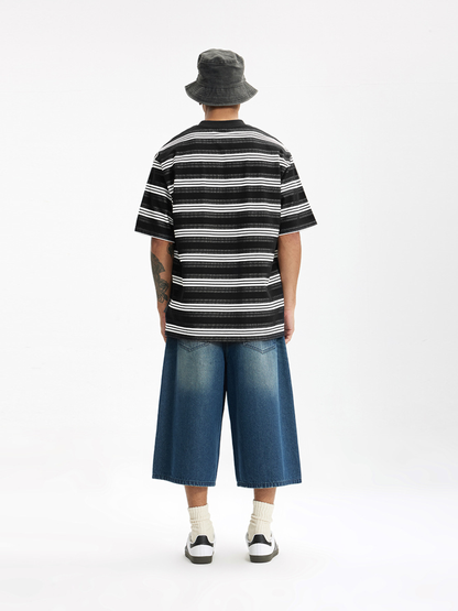 Classic Street-style Loose Striped T-shirt