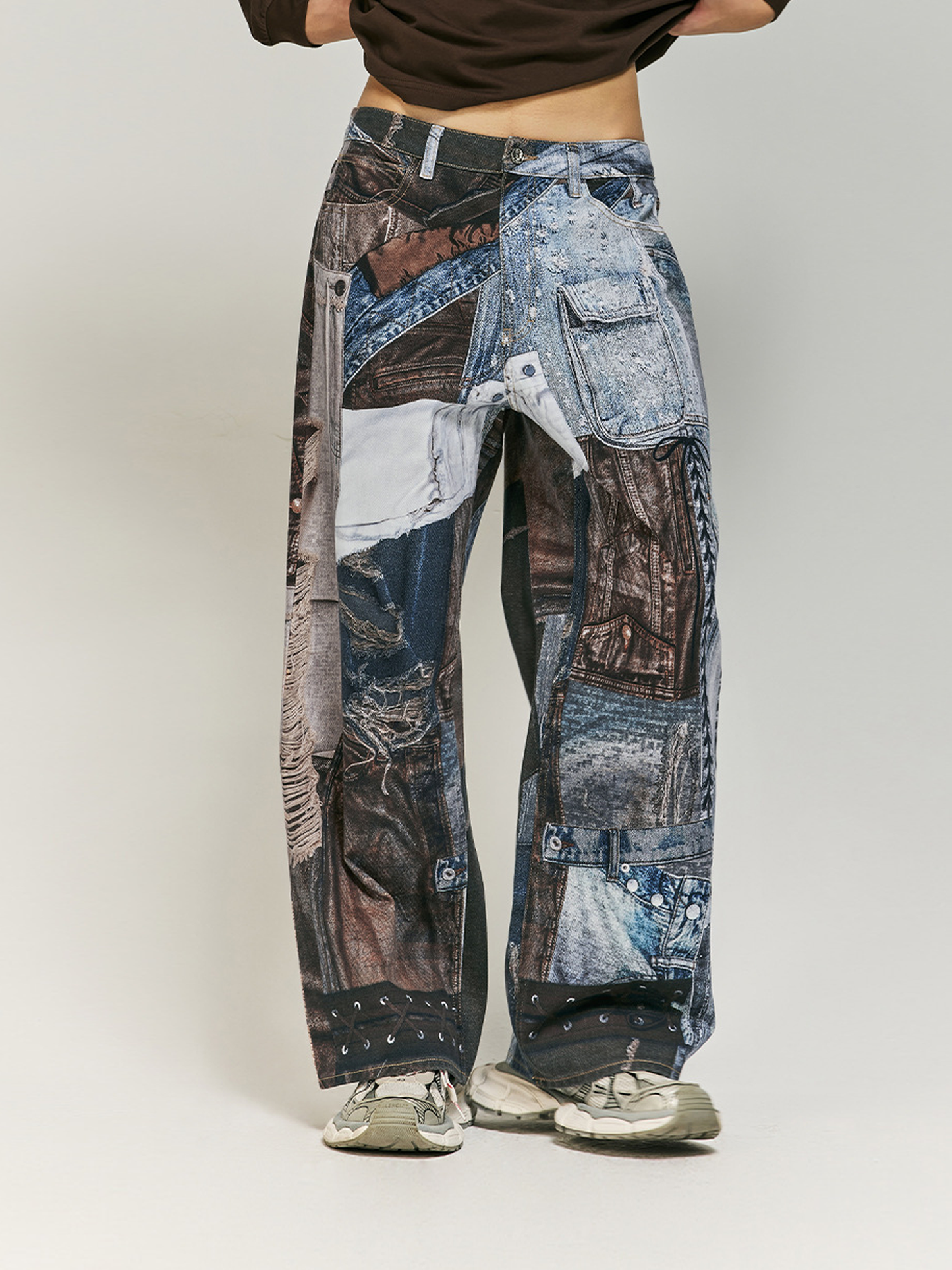 Digital Printed Creative Pattern Jeans