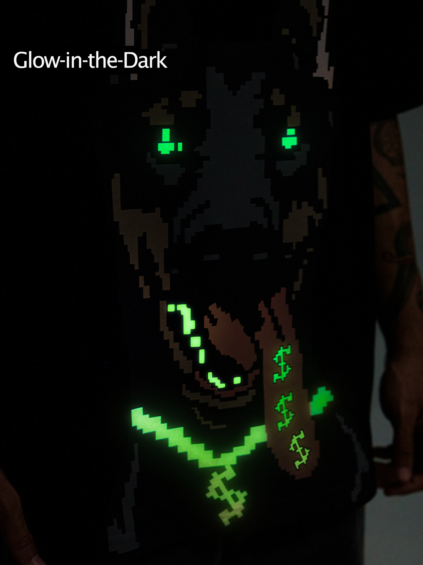 Glow-in-the-Dark Doberman Streetwear T-Shirt