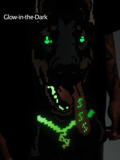 Glow-in-the-Dark Doberman Streetwear T-Shirt