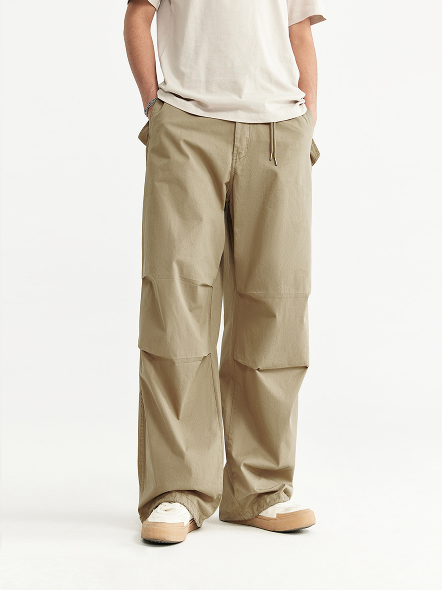 Cargo Parachute Pants with Wide Legs