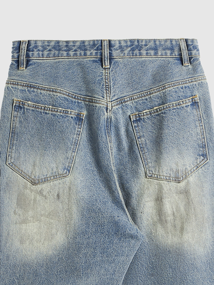 Distressed High-waisted Jeans