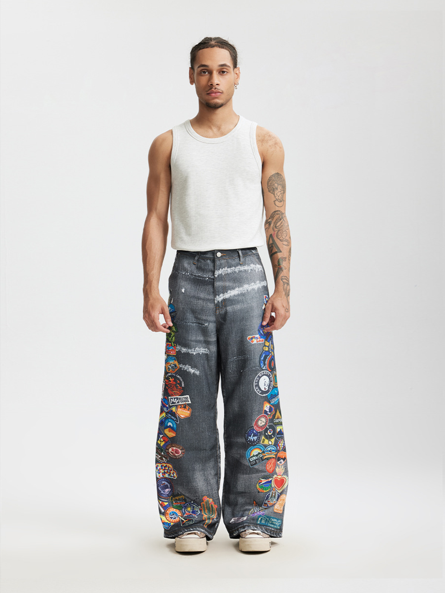 Cartoon Print Jeans