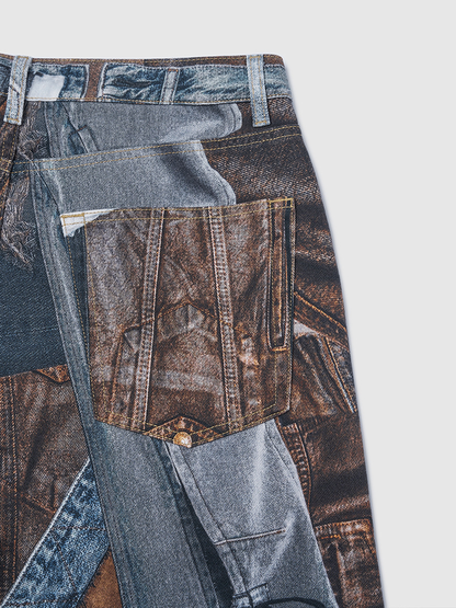 Digital Printed Creative Pattern Jeans