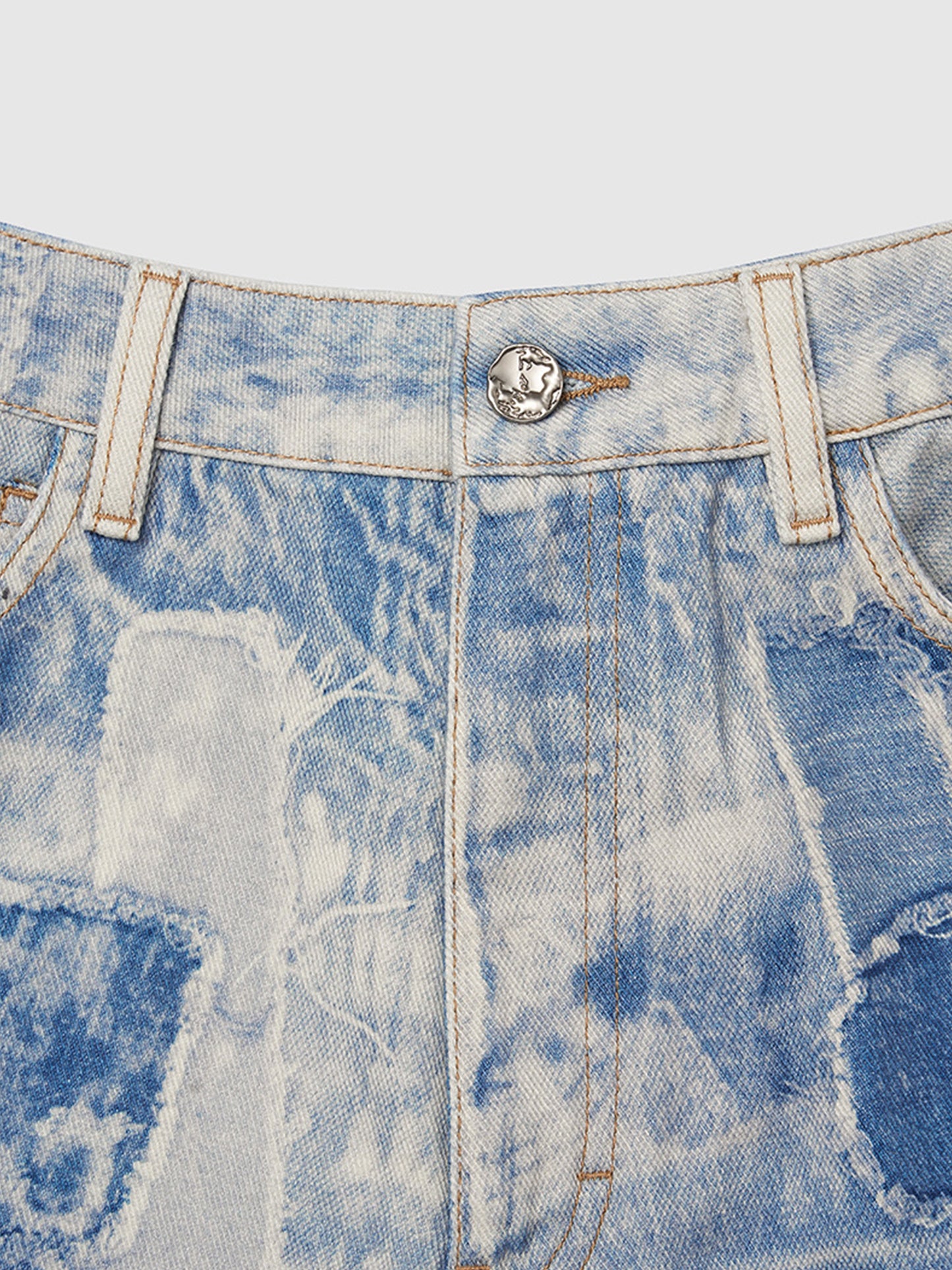 Washed Tie-Dye Vintage Jeans