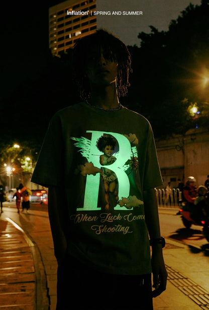 Cupid Night Luminescent Printed T-shirt