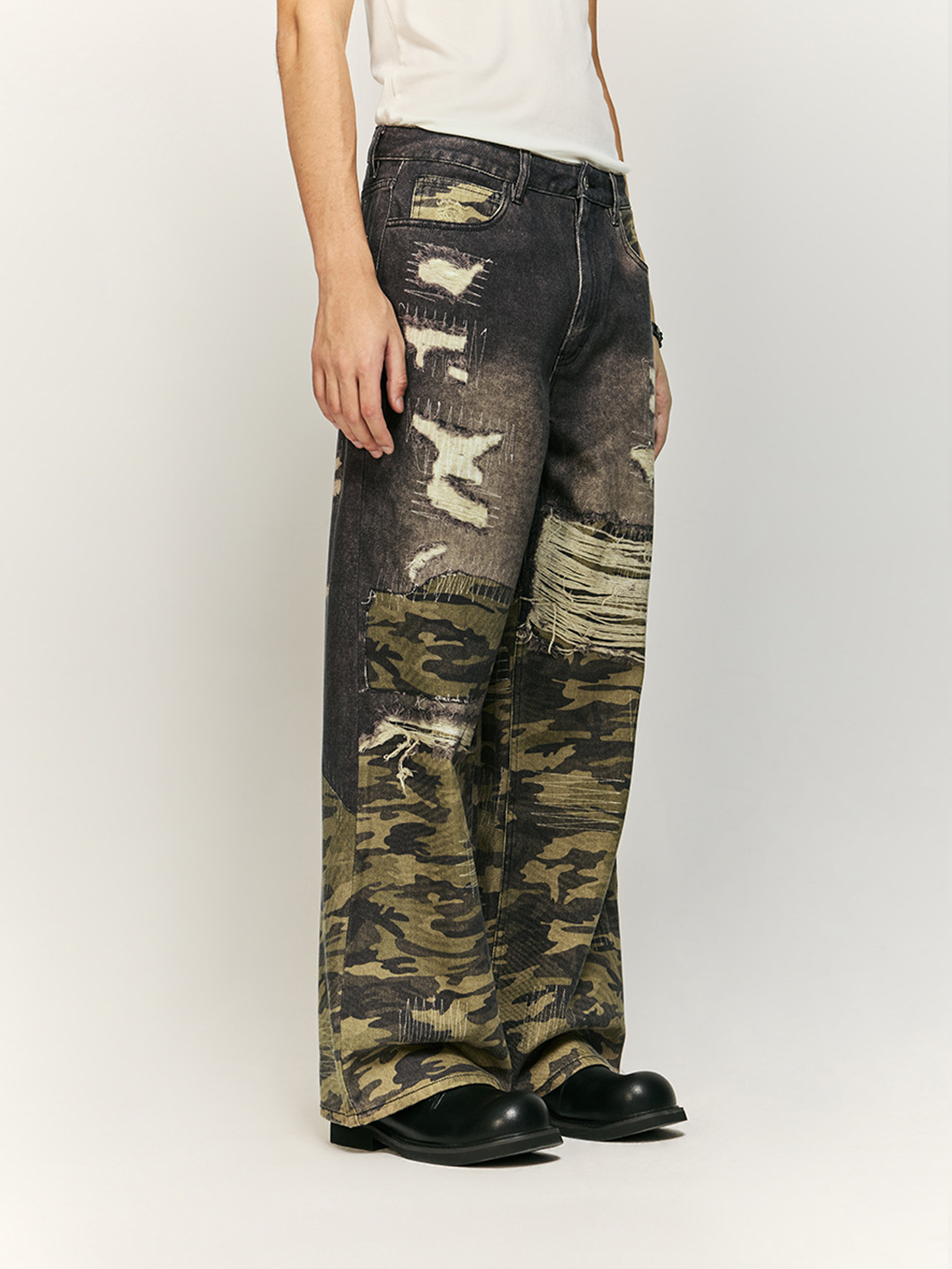 Camouflage Patchwork Jeans